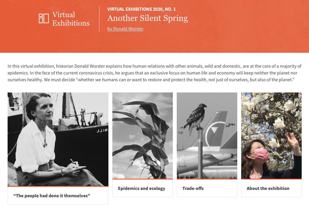 Screenshot of the exhibition overview page.